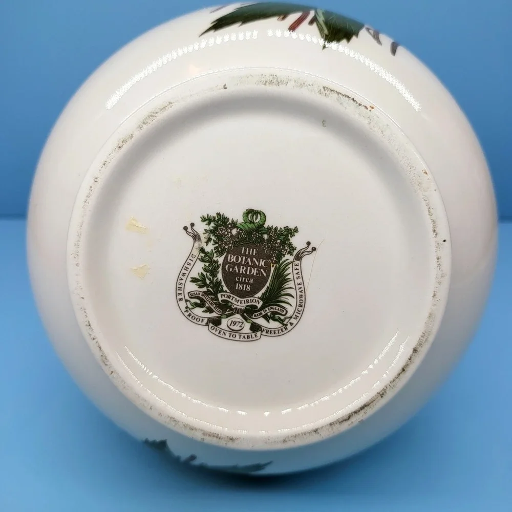 Portmeirion Botanic Christmas Rose Pitcher Vase Vintage Cottagecore Floral